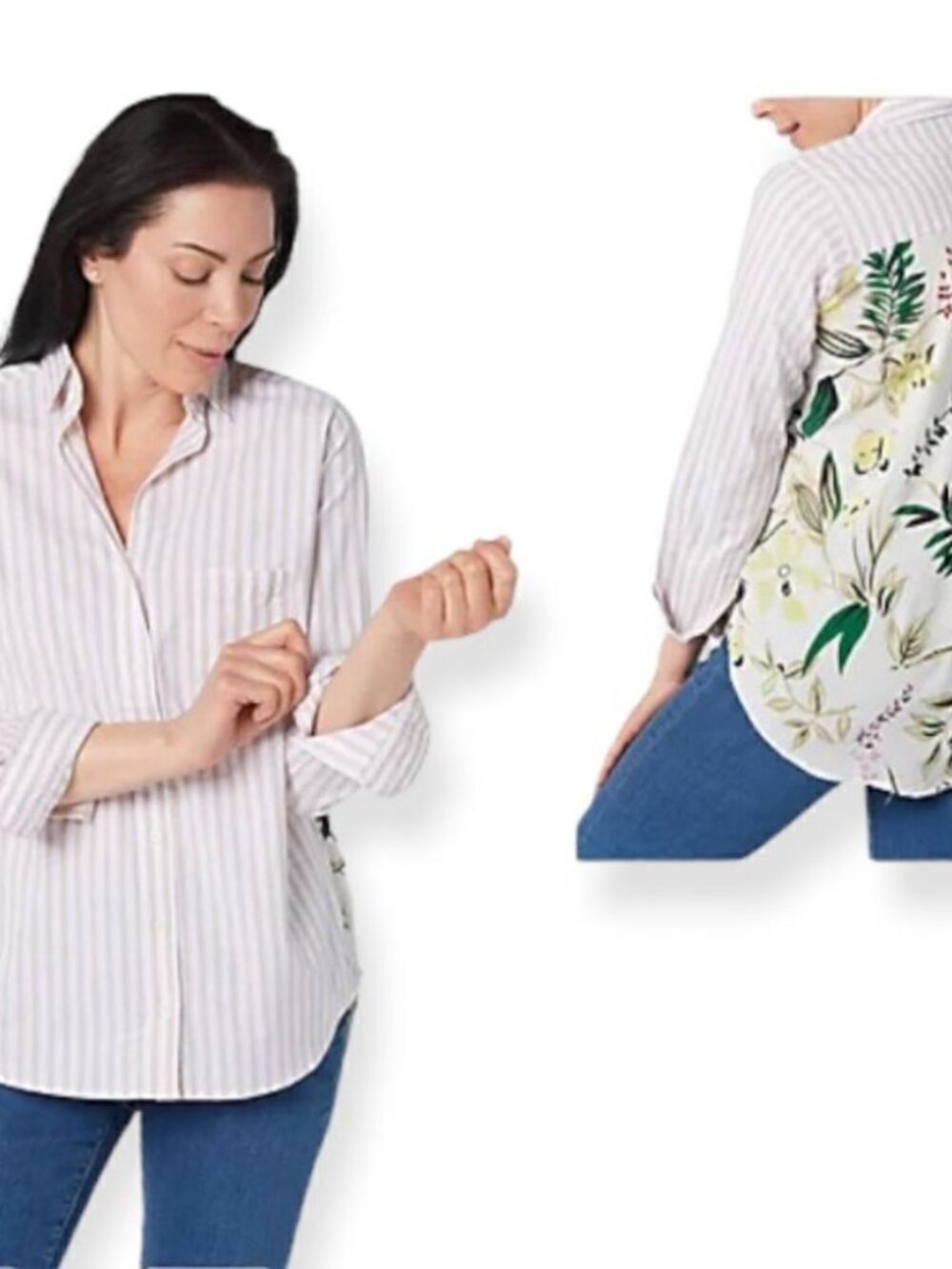 Tolani Collection Printed Back Shirt - Picture 1 of 2